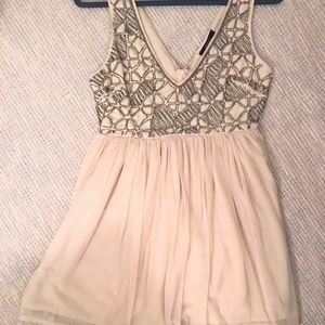 Champagne Beaded Dress